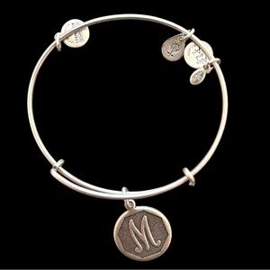 •2 for $20• Alex and Ani Silver “M” Initial Monogram Charm Bracelet - VGUC